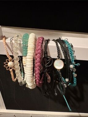 Huge lot of Pura Vida Boho Mixed Bead and Braided Bracelets and rings.
